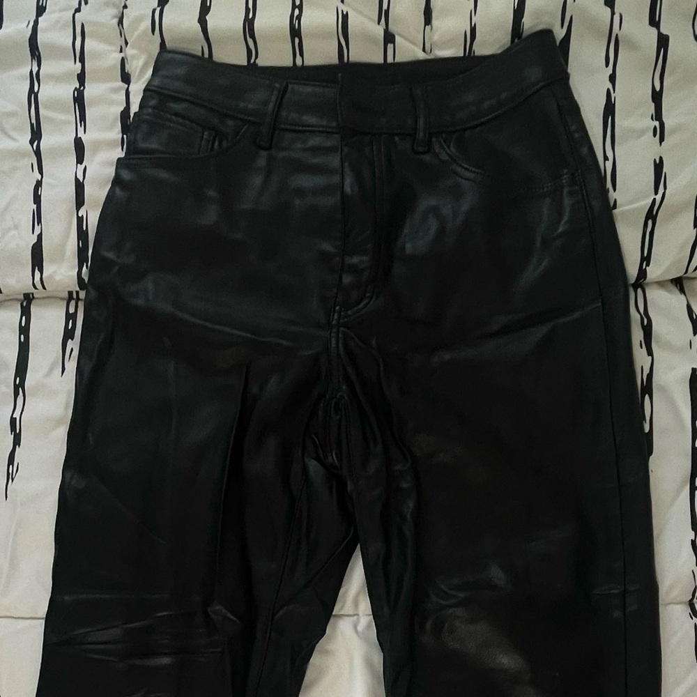 Express Black Leather-Style Pants